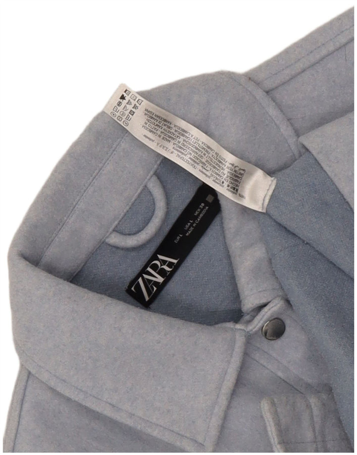 Giubbotto bomber corto da donna Zara UK 16 grande poliestere blu