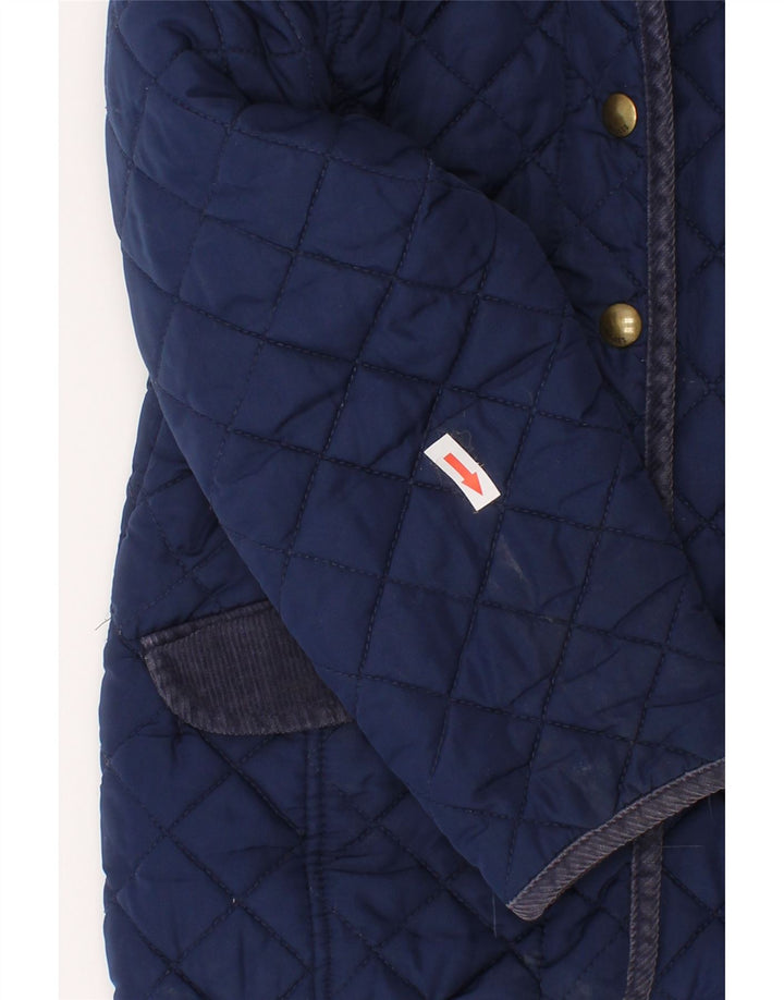 Giacca trapuntata con cappuccio per ragazze Joules 5-6 anni in poliestere blu navy