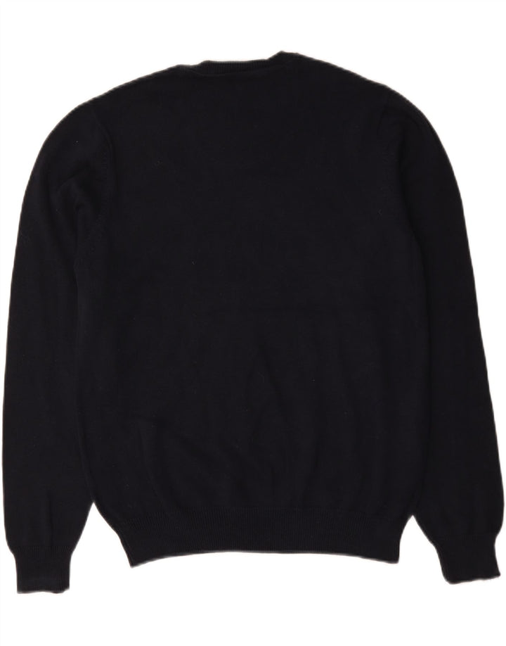 Maglione maglione girocollo da uomo Marks & Spencer blu Harbour blu navy medio