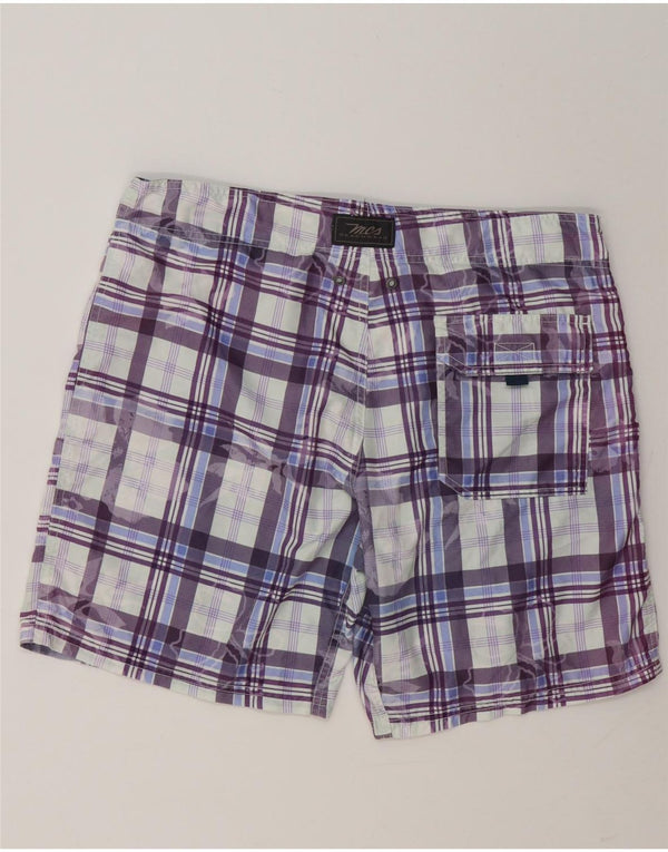 MARLBORO CLASSICS Pantaloncini da bagno da uomo a quadri grandi multicolori