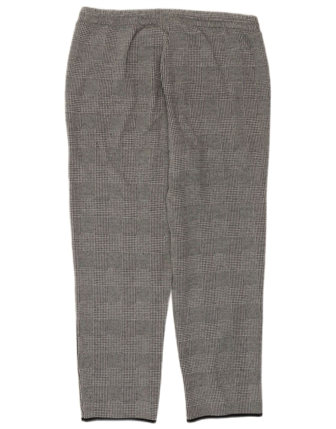 Pantaloni da tuta corti da donna Zara UK 12 pied de poule grigio medio