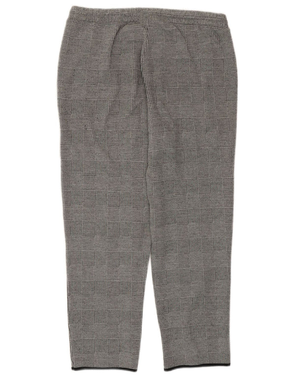 Pantaloni da tuta corti da donna Zara UK 12 pied de poule grigio medio