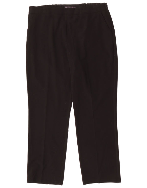 Pantaloni da abito slim da donna Marks & Spencer UK 16 Large W34 L28 Neri