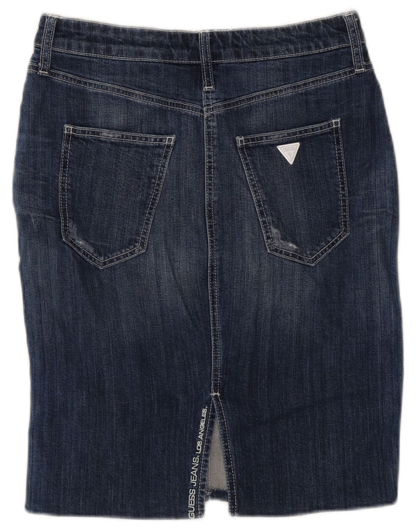 Gonna in denim da donna Guess W28 Blu medio