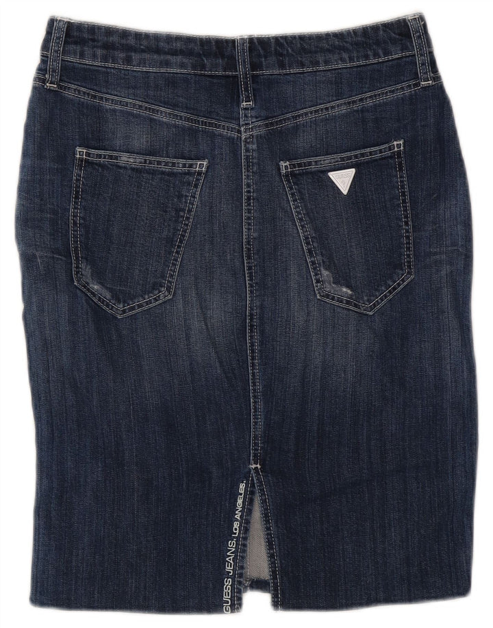 Gonna in denim da donna Guess W28 Blu medio
