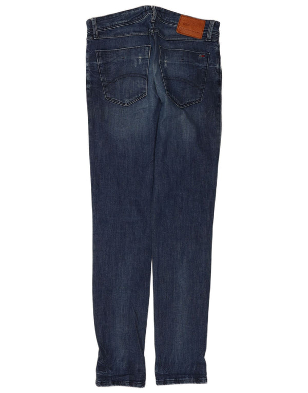 Tommy Hilfiger Uomo Denizen Distressed Jeans affusolati slim fit W30 L34 Blu