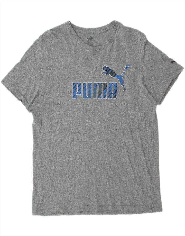 T-shirt grafica PUMA da uomo, grande, grigia screziata