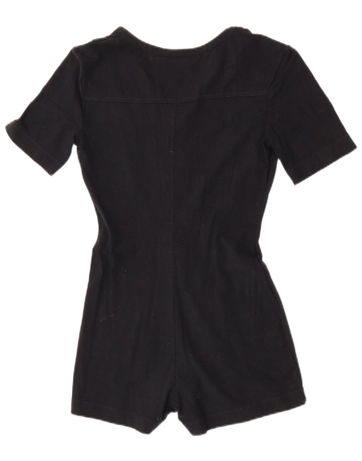 Tutina corta da donna a maniche corte Sisley UK 12 cotone nero medio