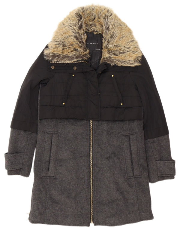 Soprabito oversize da donna Zara UK 6 XS color block nero
