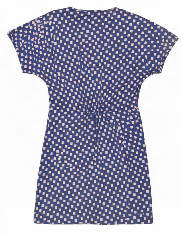 Abito a trapezio da donna Zara UK 10 piccolo blu geometrico
