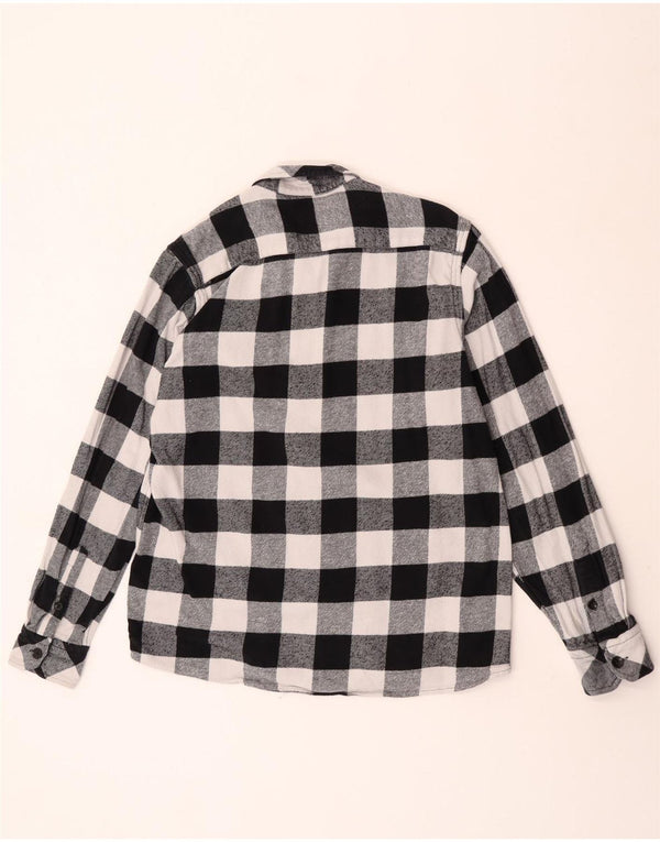 Dickies Camicia da uomo in flanella grande in cotone a quadretti nero