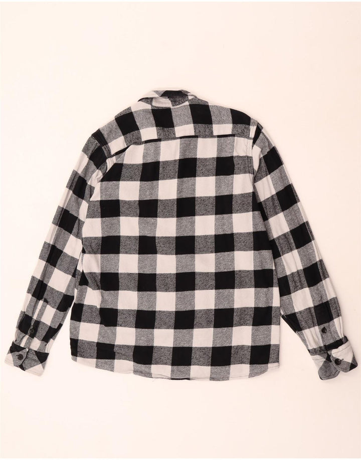 Dickies Camicia da uomo in flanella grande in cotone a quadretti nero