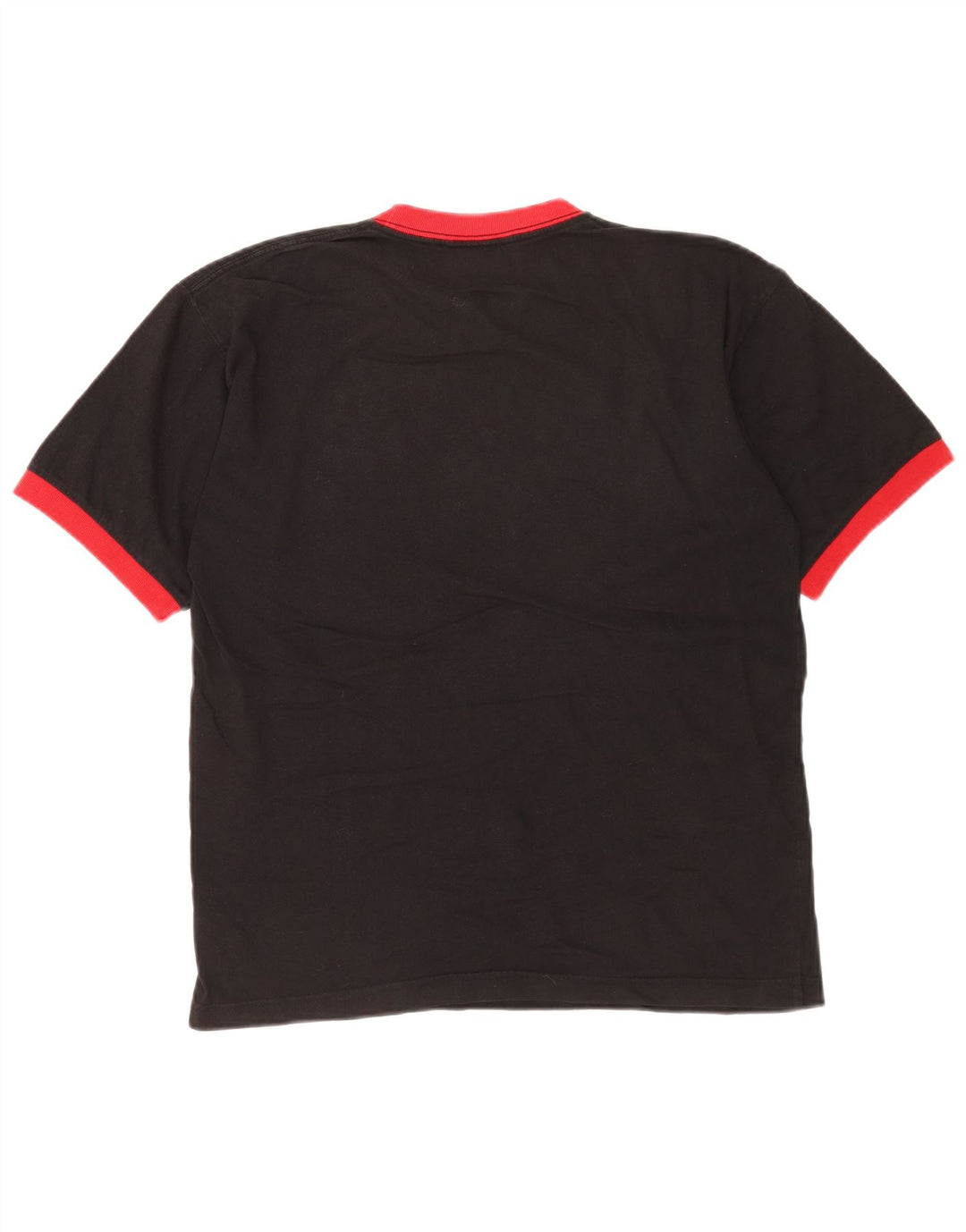 T-shirt Fila da uomo Top Small in cotone color block nero