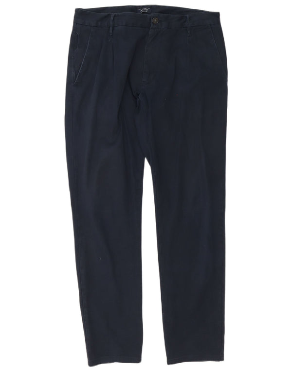 Pantaloni Chino Pegged Uomo Armani IT 48 Medio W32 L30 Cotone Blu Navy