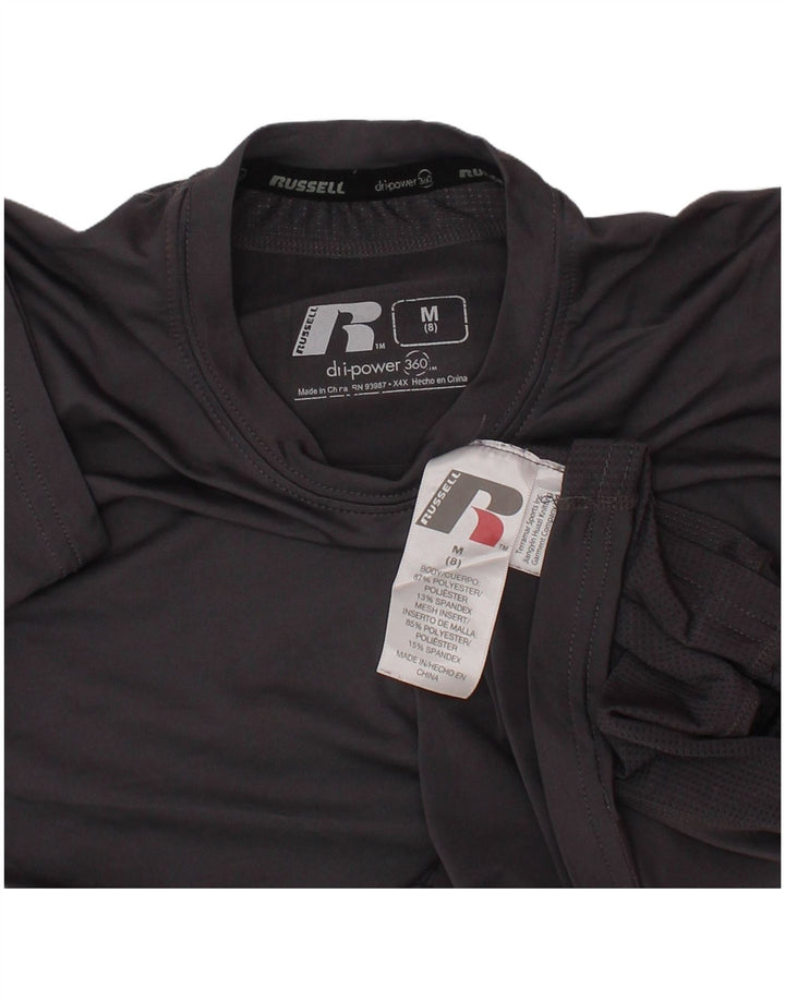 Maglietta Russell Athletic da bambino Dri-Power 7-8 anni in poliestere grigio medio