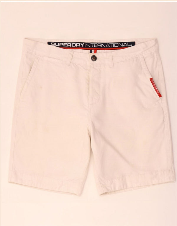 Superdry Pantaloncini chino da uomo XL W38 Bianco