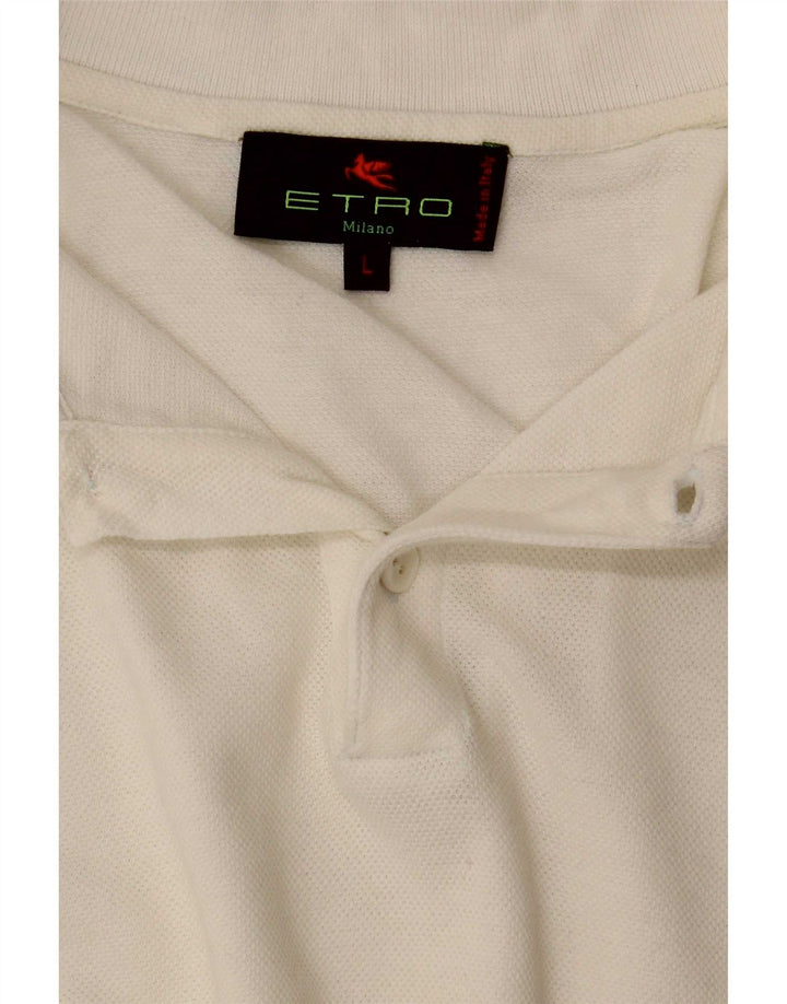 Polo Uomo Etro Large Bianca