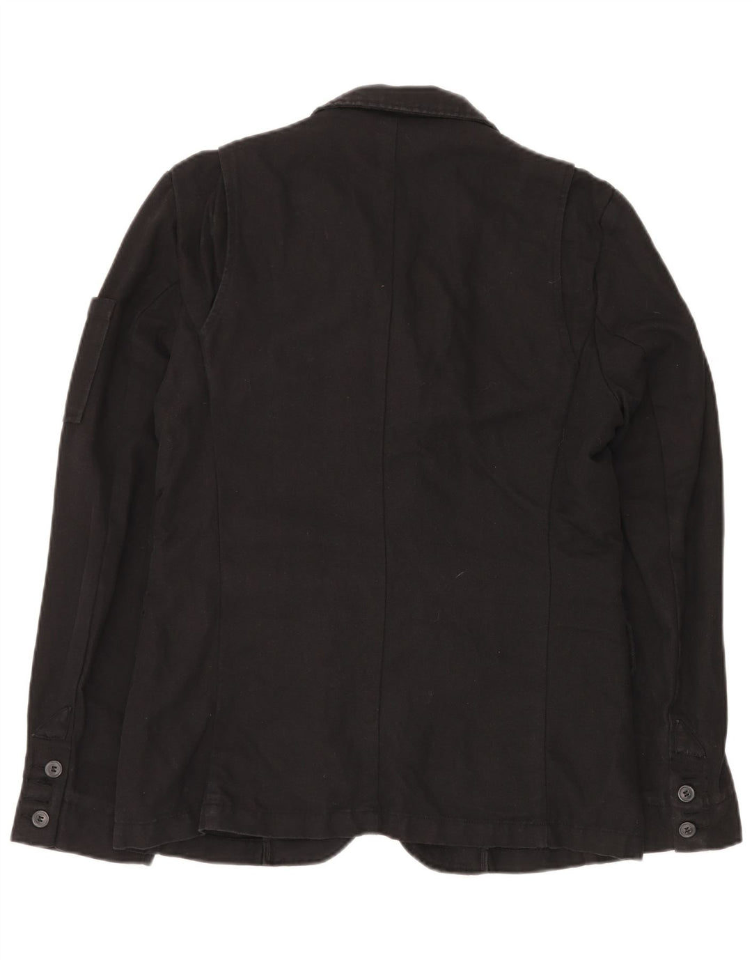 BENETTON Giacca Blazer a 3 Bottoni da Uomo IT 48 Lino Medio Nero