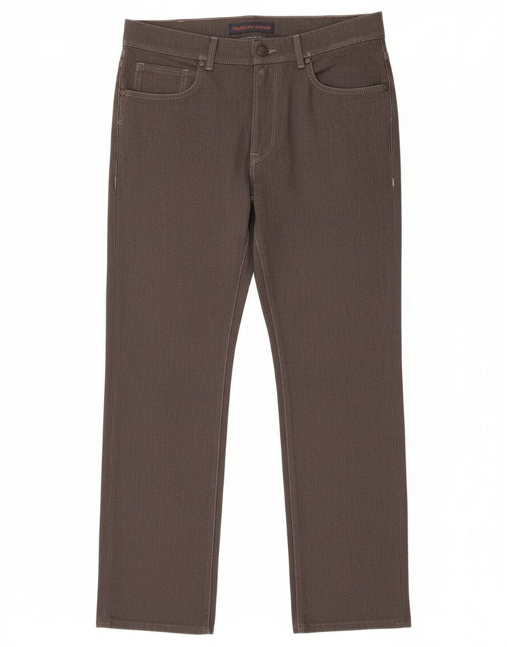 Pantaloni Casual Dritti Donna Trussardi W33 L29 Poliestere Grigio