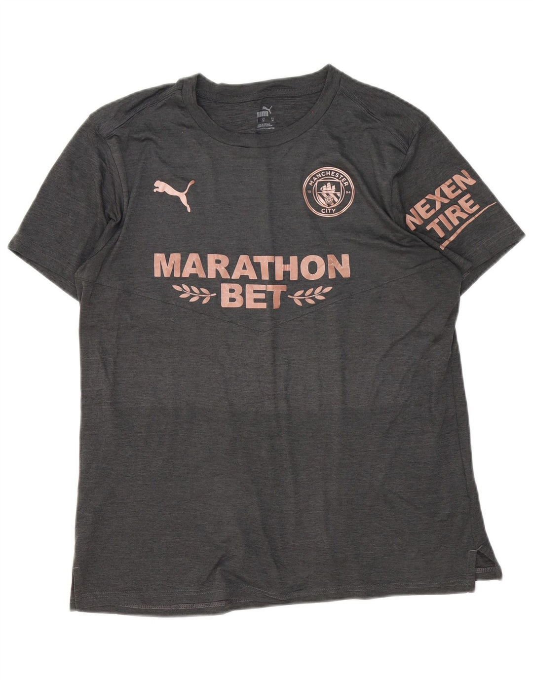 T-shirt grafica da uomo Puma Top in poliestere grigio medio