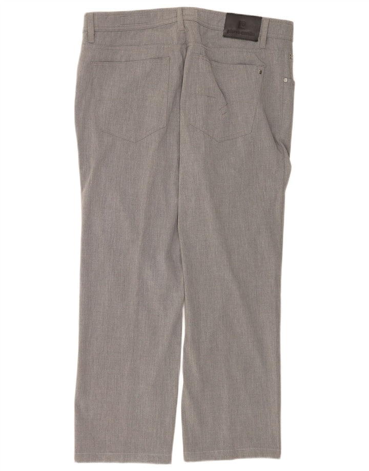 Pantaloni casual dritti da uomo Pierre Cardin W40 L30 poliestere grigio