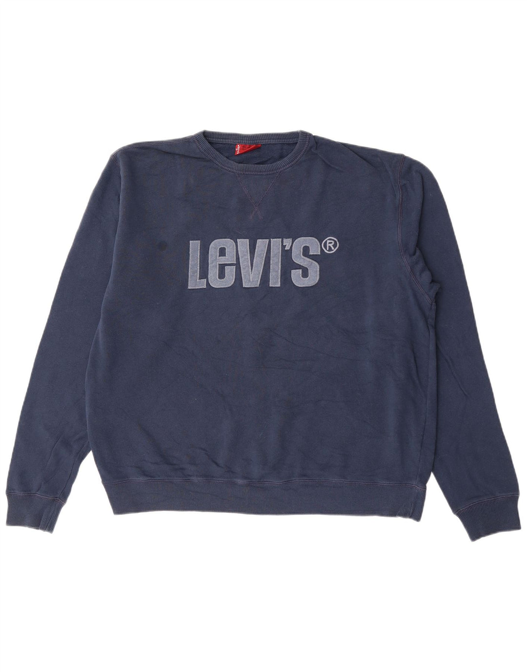 Felpa grafica da uomo Levi's, maglione XL, cotone blu navy
