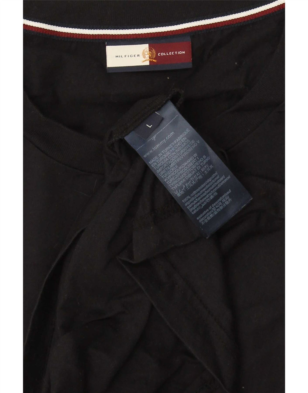 T-shirt grafica da uomo Tommy Hilfiger Top grande in cotone nero