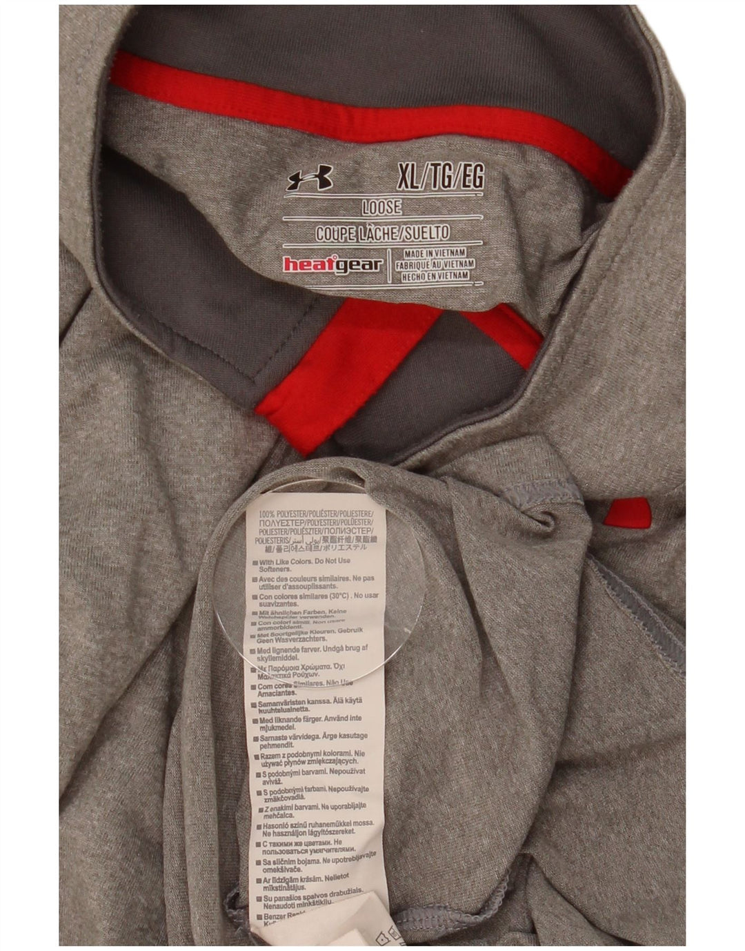Maglietta Under Armour da uomo Heat Gear con zip e collo pullover XL grigia