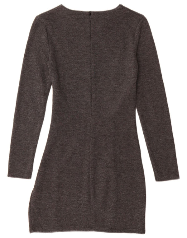 Abito maglione Zara da donna UK 8 piccolo in cotone grigio