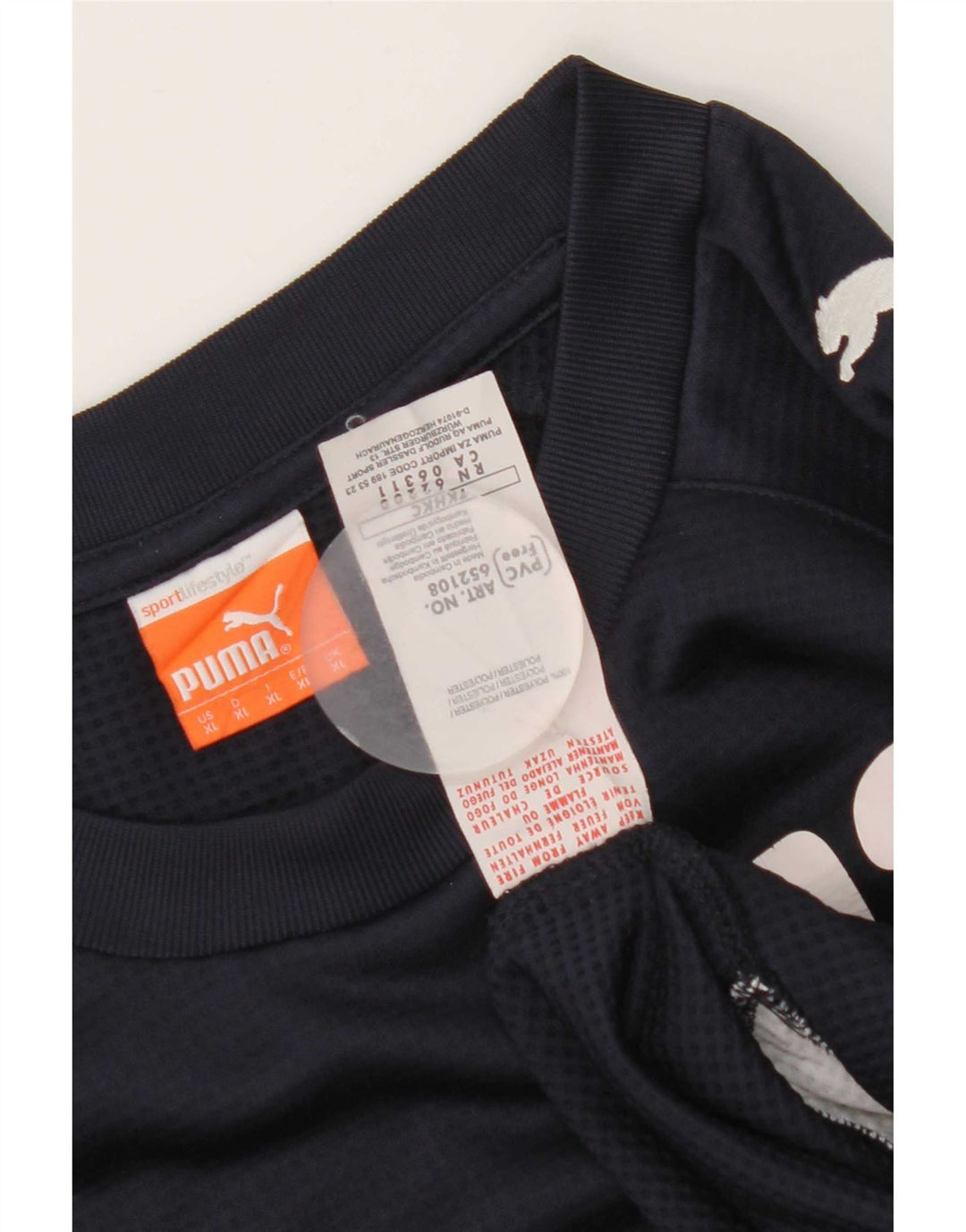 Felpa grafica da uomo Puma Jumper XL blu navy poliestere