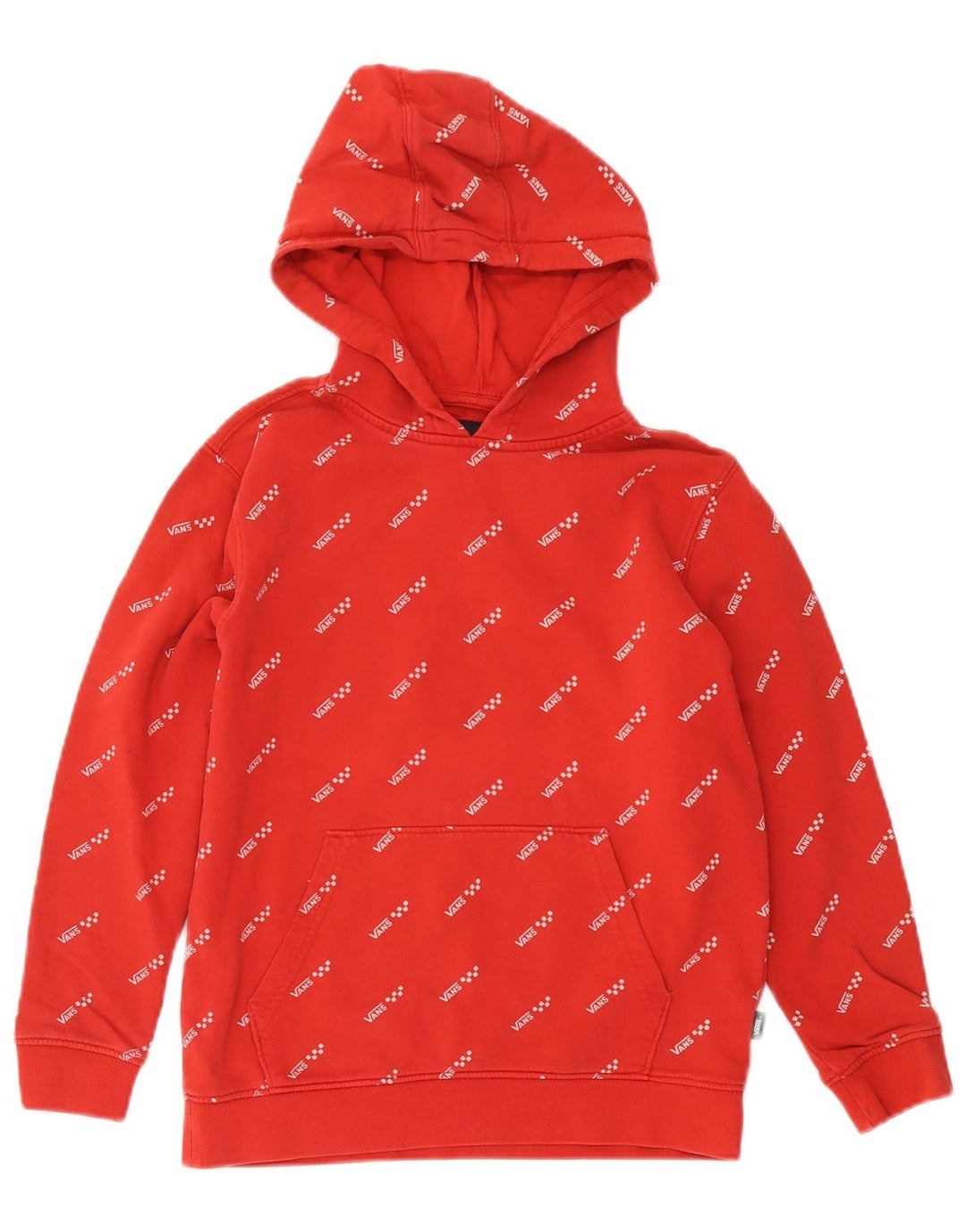 Felpa con cappuccio grafica da ragazzo Vans 10-11 anni in cotone rosso medio