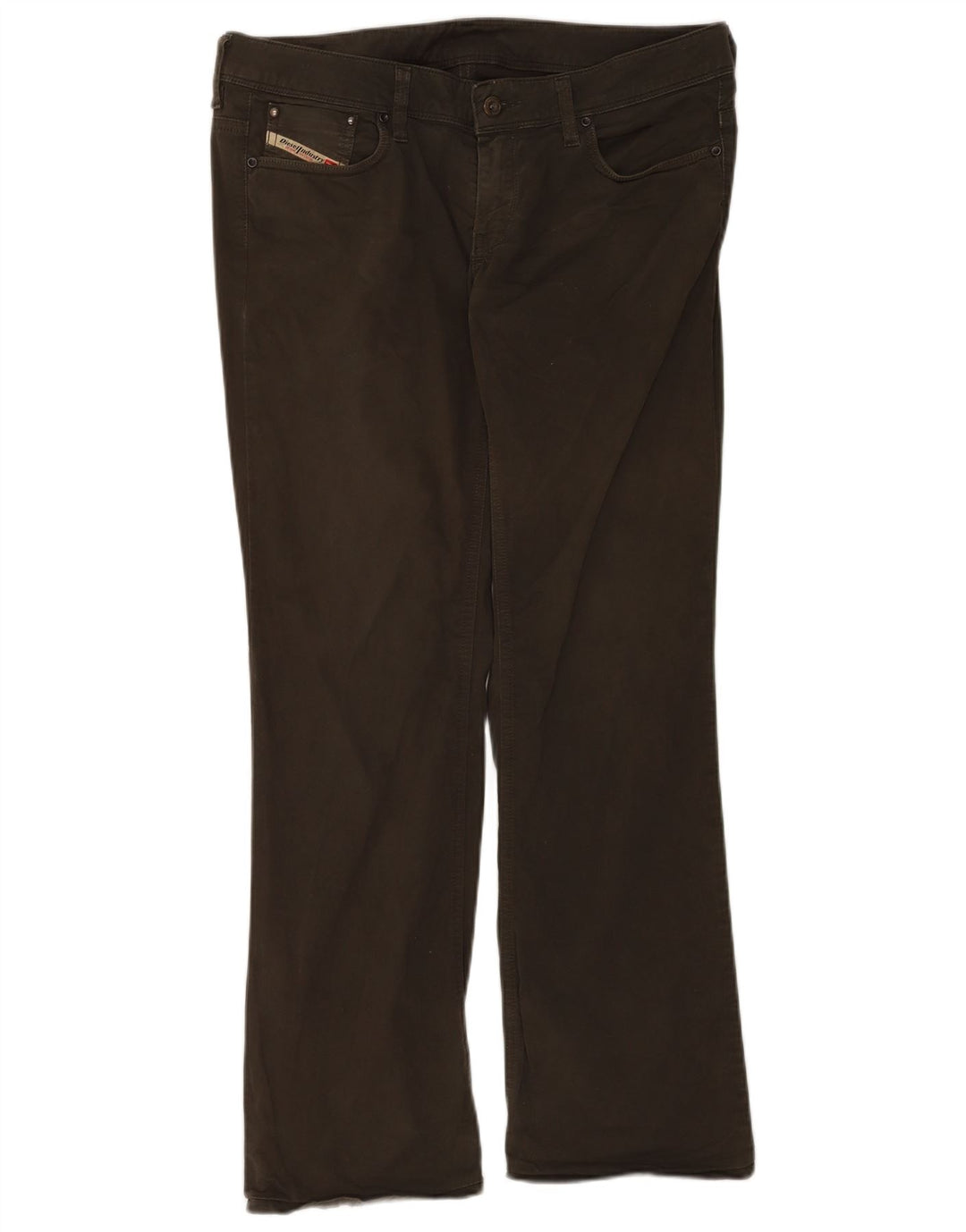 Jeans Bootcut da donna Diesel W33 L30 cotone kaki
