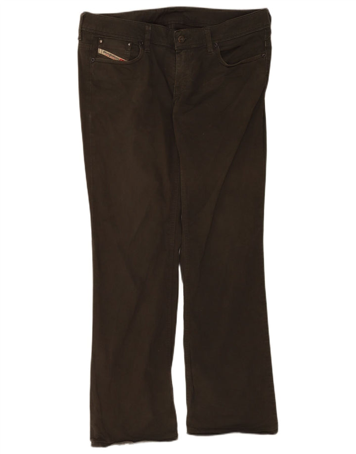 Jeans Bootcut da donna Diesel W33 L30 cotone kaki
