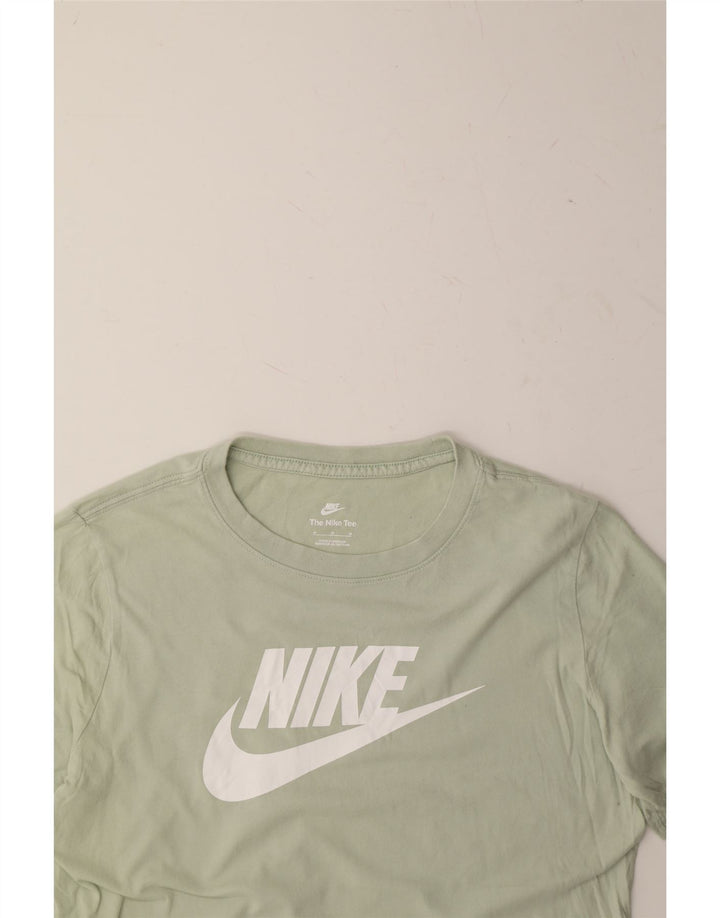 NIKE Womens Graphic T-Shirt Top UK 12 Medium Green Cotton Vintage Nike and Second-Hand Nike from Messina Hembry 