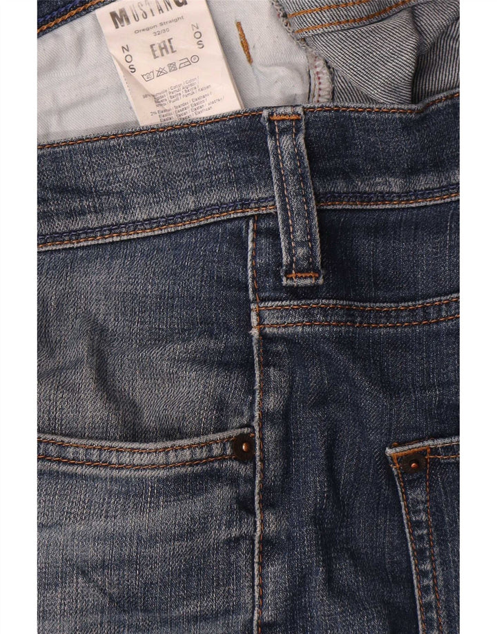 Jeans dritti da uomo Mustang W32 L30 cotone blu