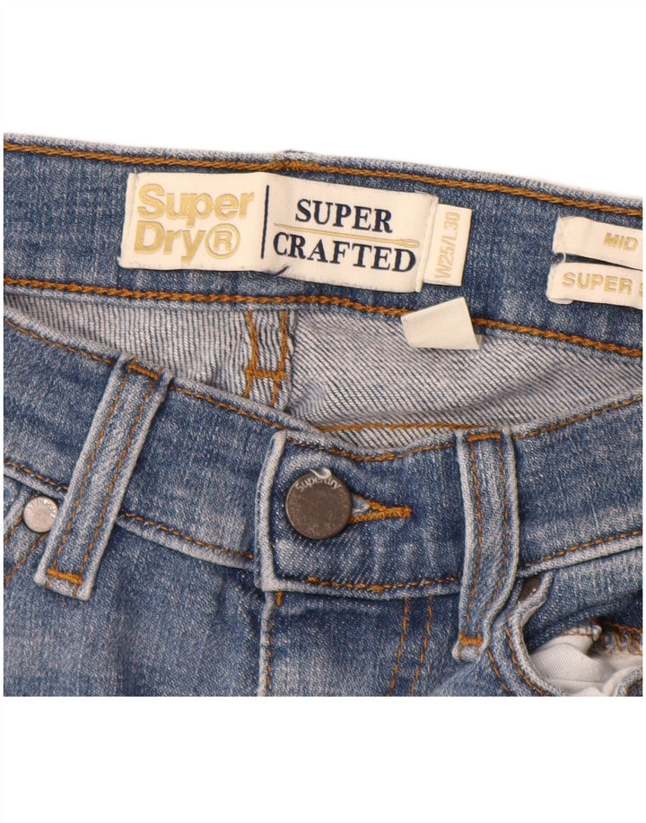 Jeans super skinny da donna a vita media SUPERDRY W25 L28 cotone blu