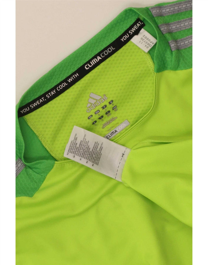 Canotta Adidas Climacool da uomo, grande, in poliestere color block verde