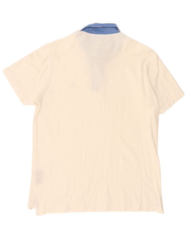 Polo da rugby da uomo Harmont & Blaine grande in cotone bianco