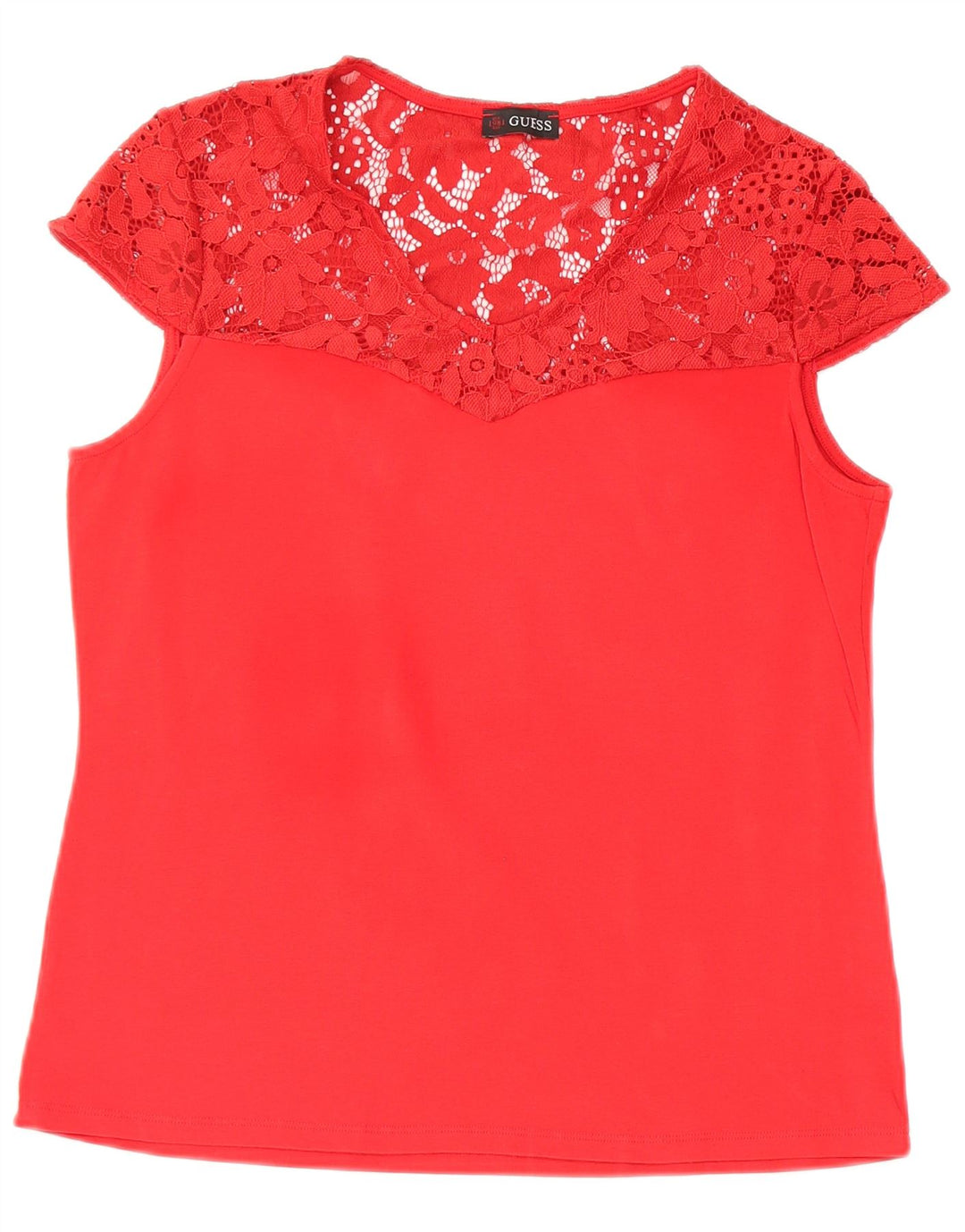 GUESS Camicetta da donna Top UK 12 Medio Rosso Floreale