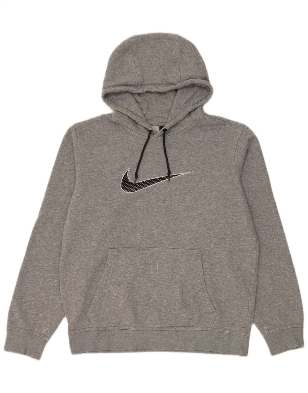Felpa con cappuccio grafica Nike da uomo in cotone grigio medio