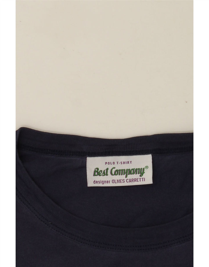 BEST COMPANY T-shirt grafica da uomo Top Small Blu Navy