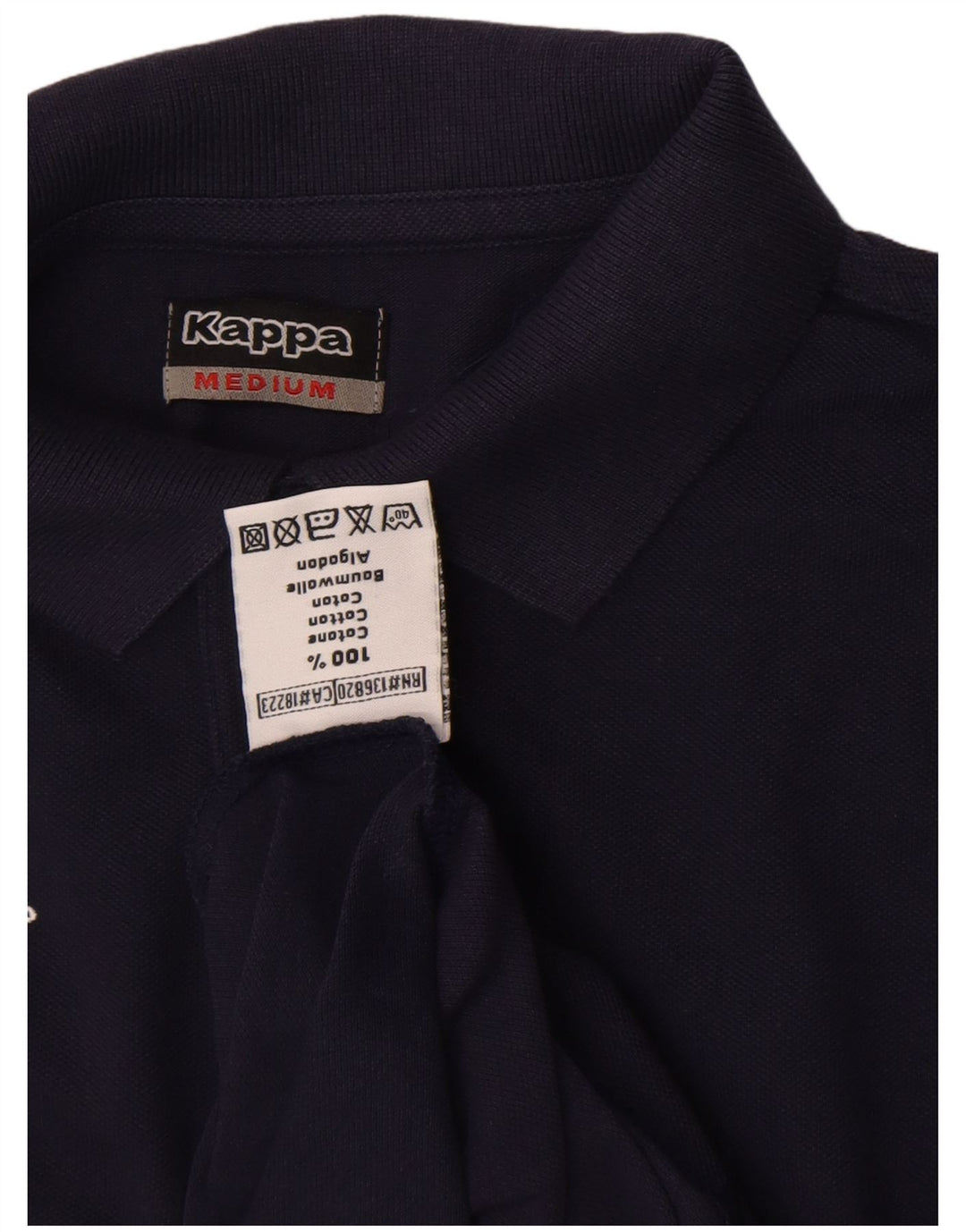 Polo Kappa Uomo Media Cotone Blu Navy