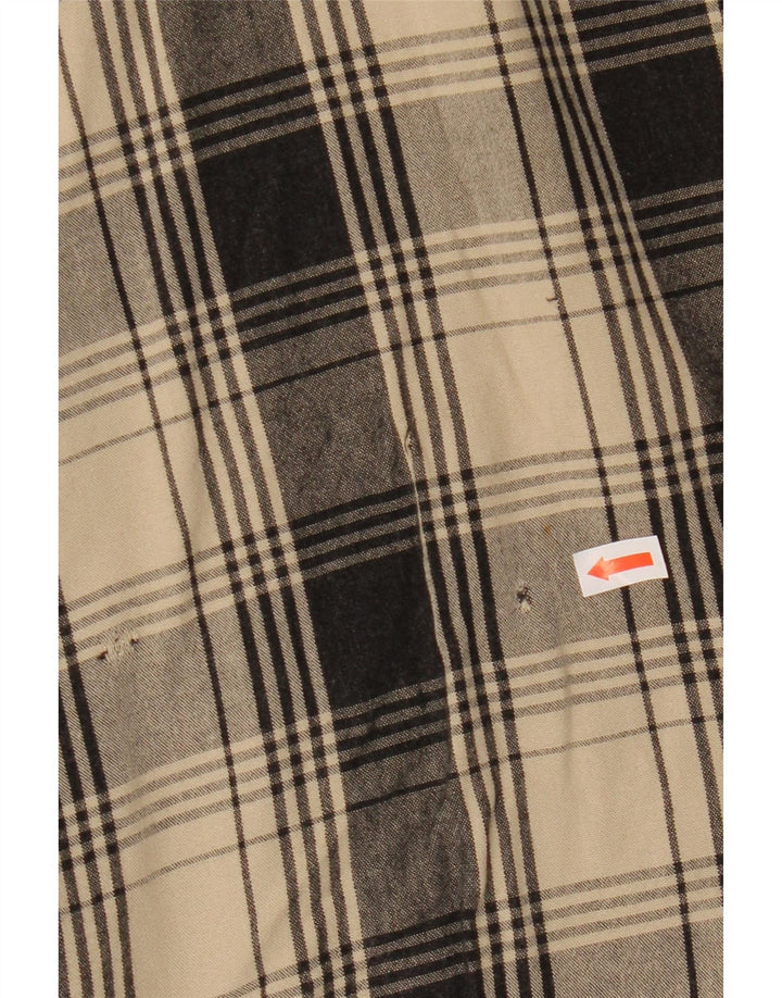 Camicia a quadri vintage da uomo XL a quadri beige