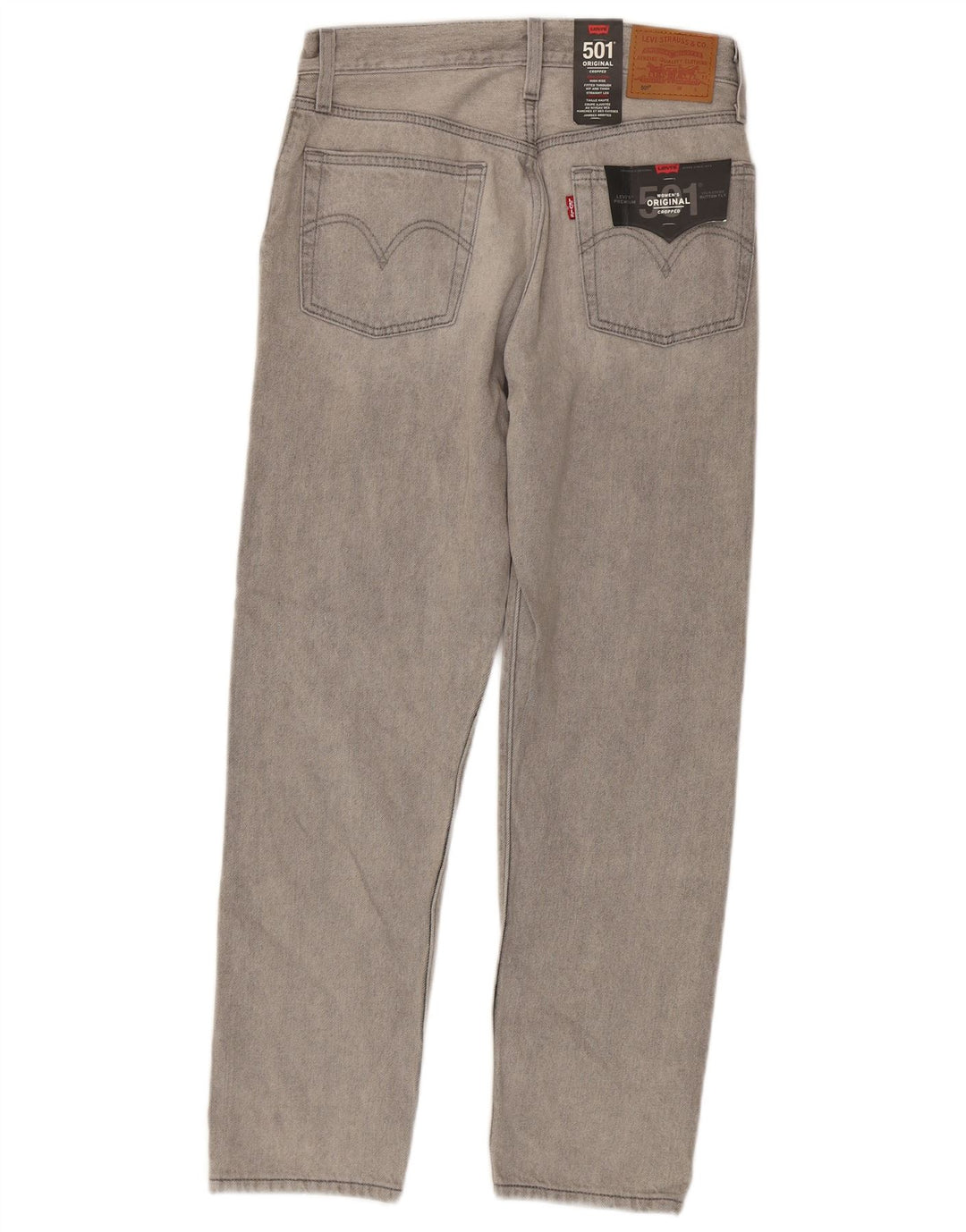 Jeans dritti Levi's 501 da donna W26 L28 cotone grigio