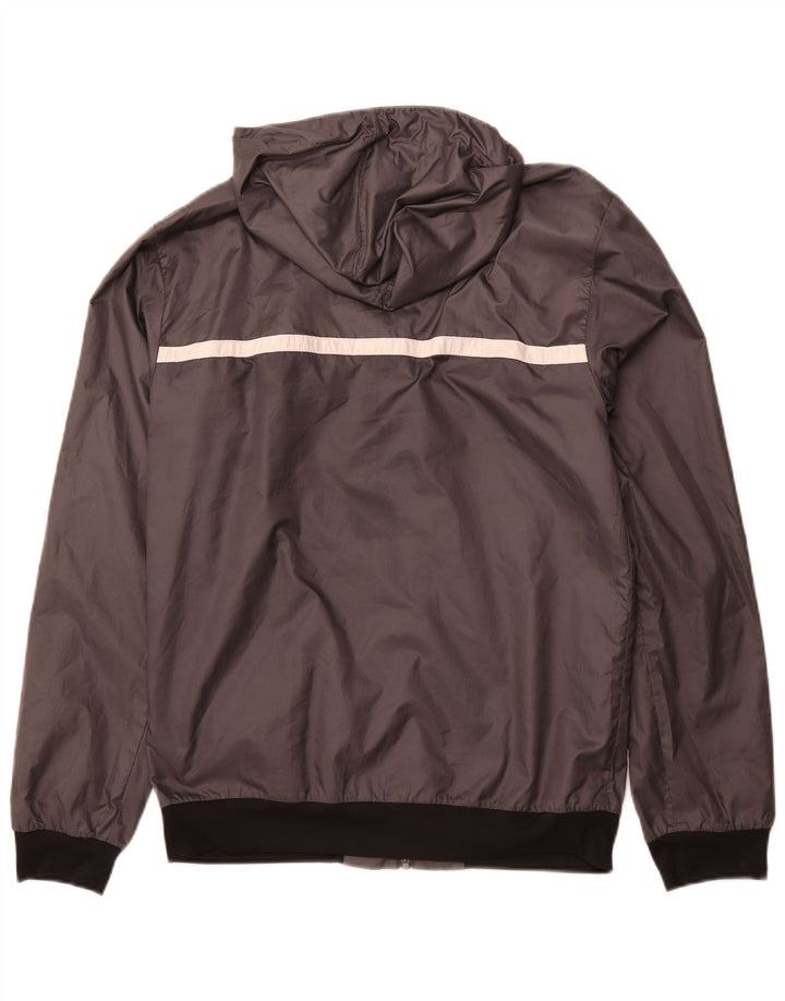 Giacca reversibile da uomo ADIDAS con cappuccio UK 36 Small Grigio Poliestere