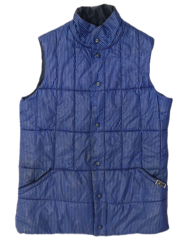 Gilet imbottito da uomo Puffa UK 40 grande nylon gessato blu