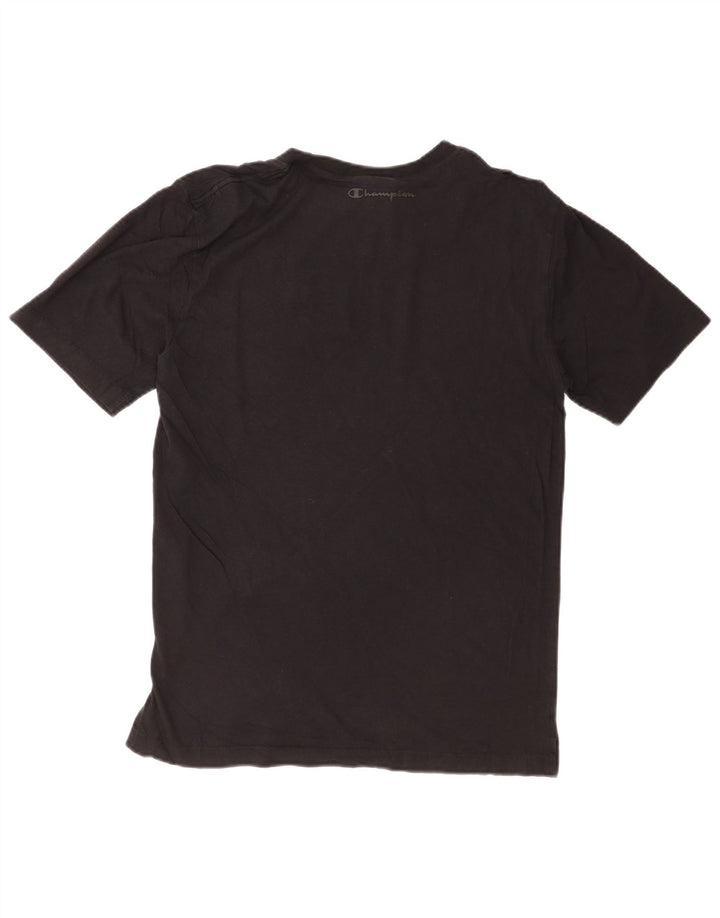 T-shirt da uomo Champion Top piccola in cotone nero