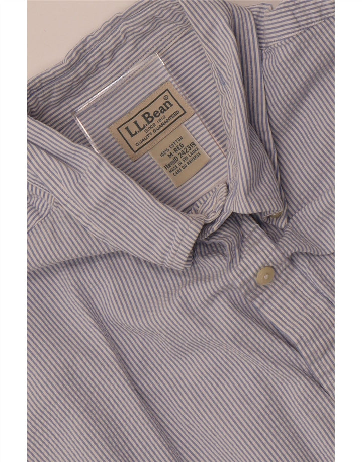 Camicia a maniche corte da uomo L.L.Bean in cotone gessato blu medio