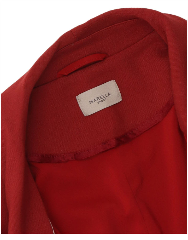 Giacca blazer da donna a 1 bottone Marella UK 10 piccola bordeaux