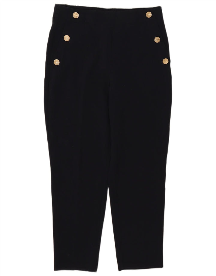 Pantaloni chino affusolati da donna Zara medi W28 L26 poliestere blu navy